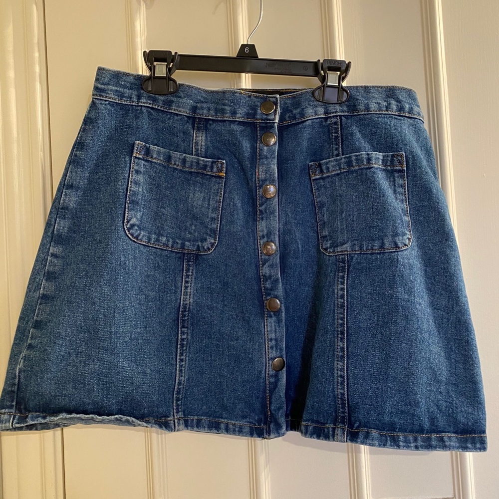 Urban Outfitters Button Up Denim Skirt